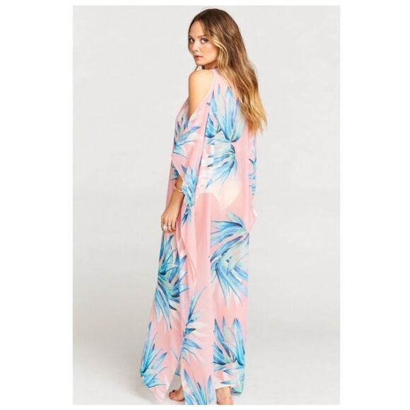 Show Me Your Mumu Hana Boo Tropical Twist Maxi Dress Coverup Kaftan Palm - Picture 2 of 9